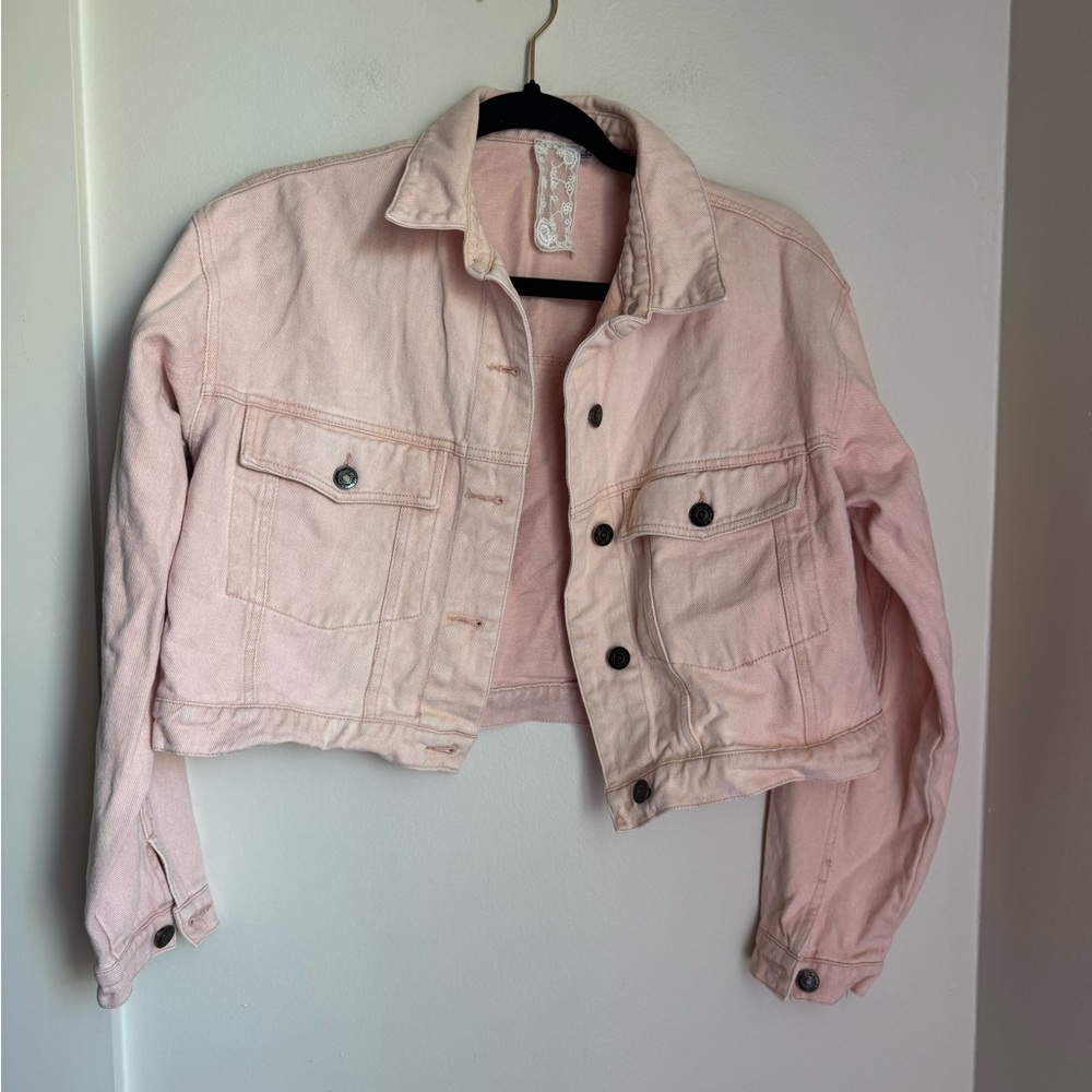 Sadie & sage Chic Pink denim jacket - cropped